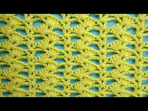 Видео: Ажурный узор крючком Crochet pattern 88