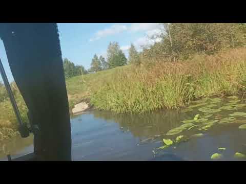 Видео: Вездеход амфибия GALA baby. Очередные тесты винта с приводом от ДВС вездехода.