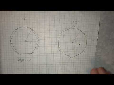 Видео: Айланага ичтен (сырттан) сызылган туура көп бурчтуктар