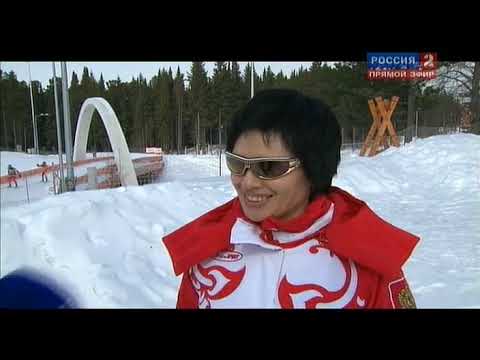 Видео: биатлон   ЧМ  смеш эстафета Hant Mans 2010