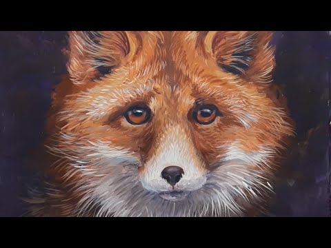 Видео: Малюємо лисицю/How to paint a fox using gouache