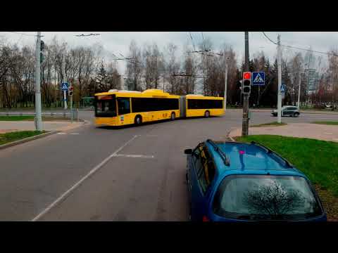 Видео: Автобусный маршрут №13 г.Минск. Вид из кабины водителя. Timelapse.