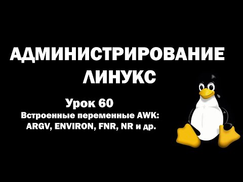 Видео: Администрирование Линукс (Linux) - Урок 60 - Встроенные переменные AWK: ARGV, ENVIRON, FNR, NR и др.