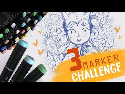 Видео: 3 MARKER CHALLENGE ✍️ 3 МАРКЕРА ЧЕЛЛЕНДЖ