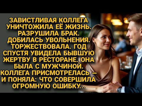 Видео: Коллега разрушила её брак и карьеру из зависти, год спустя увидела с кем она теперь — похолодела...