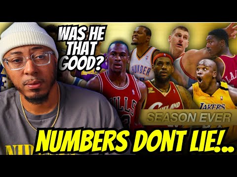 Видео: Используя цифры, найдите лучший индивидуальный сезон в истории НБА | (Реакция суперфаната Леброна!)