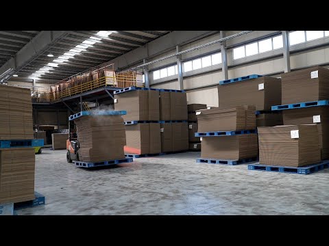 Видео: Процесс изготовления картонных коробок. Корейская фабрика коробок