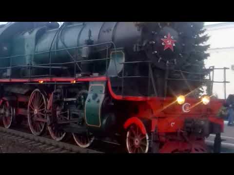 Видео: ПАРОВОЗ!!! ЧИХ-ПЫХ НА РЕЛЬСАХ!!!