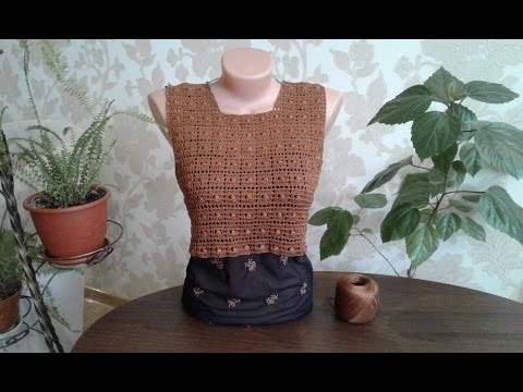 Видео: Платье крючком "Квадратики" (платье №6 из опроса). Часть 6.