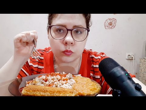 Видео: Мукбанг лососевый треугольник, греча, рататуй/Нашла сестру в "рабстве", больше помогать ей не буду