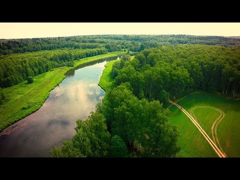 Видео: Речка в берегах д. Старо и д. Копцево Рузский район 17 06 2018 г. С высоты птичьего полёта.