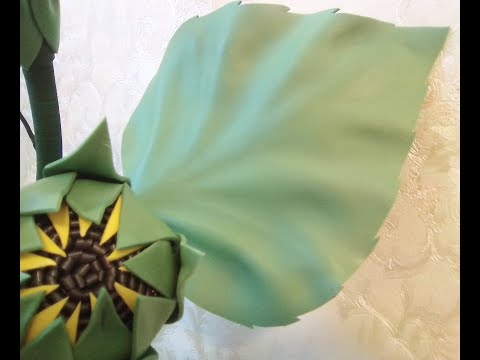 Видео: Листья подсолнуха из изолона