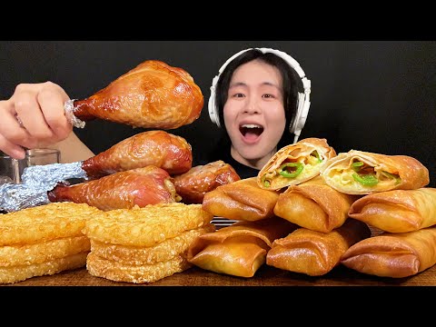 Видео: ASMR Пицца, блинчики с начинкой и ножки индейки‼️【субтитры/Мукбанг/Звуки еды】