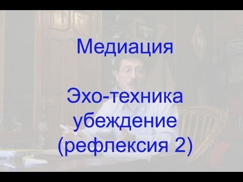 Видео: Убеждение эхо-техникой (рефлексия 2)