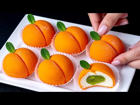 Видео: Японские моти с апельсином! Самый нежный и простой десерт в мире!