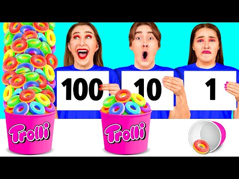 Видео: 100 Слоев Еды Челлендж | Простые Кулинарные Рецепты от Fun Challenge