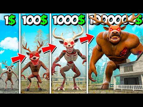 Видео: ПРОКАЧАЛ ОЛЕНЯ 99 НОЧЕЙ В ЛЕСУ ОТ 1$ ДО 1.000.000$ В ГАРРИС МОД! ЭВОЛЮЦИЯ В Garry`s Mod