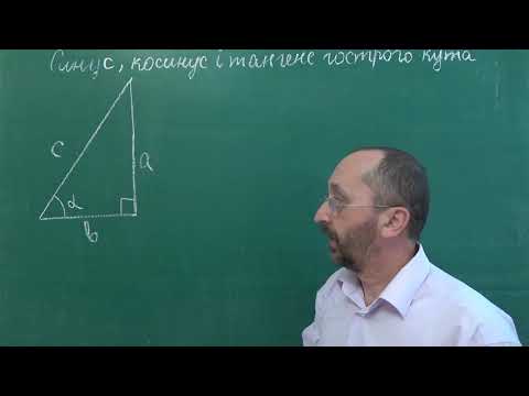 Видео: Означення синуса, косинуса й тангенса 8 клас Тема 16 Урок 1