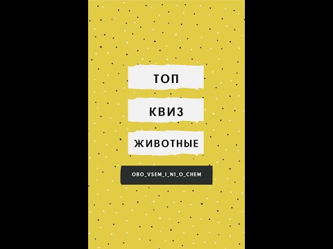 Видео: Квиз ,викторина - угадай животное.