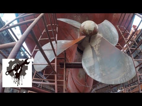 Видео: Подъём в док.Внешний осмотр дейдвуда.Заводские мастерские/Docking/Stern tube inspection