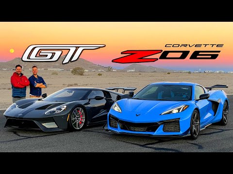 Видео: Corvette Z06 2023 года против Ford GT 2022 года // Американские супергерои [+Drag Race]