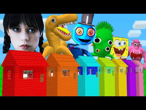 Видео: ВЫБЕРИ РАЗНОЦВЕТНЫЙ ДОМ В МАЙНКРАФТ ЗОМБАК