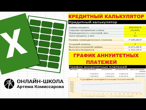 Видео: Кредитный калькулятор. График аннуитетных платежей