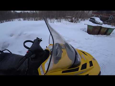 Видео: Снегоход Ski-Doo Skandic V-800 с атмосферным двс К6А, замер скорости по GPS