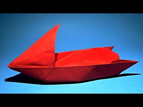 Видео: Как сделать катер из бумаги. Оригами катер из бумаги | Origami boat