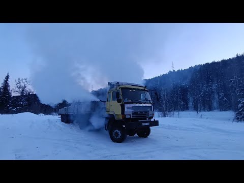 Видео: Первый рейс на 4 дня.Через Енисейск на ЕРУДУ. -35° зябко. Дракоша в деле.Вахта почти на себя.Часть2.