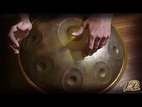 Видео: KurPan | Handpan D Hijaz 9 | D / A C D D# F# G A C | латунированный