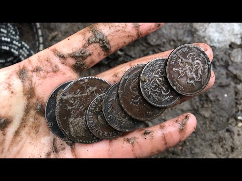 Видео: Клад Царских монет на поисковый магнит шокировали меня!!! search magnet
