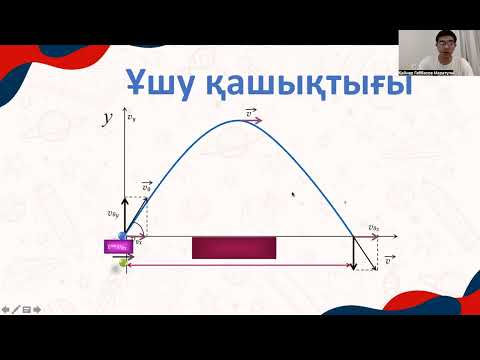Видео: Көкжиекке бұрыш жасай лақтырылған дененің қозғалысы  1