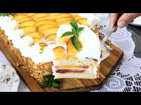 Видео: Так торт вы еще не готовили👍Рецепт торта с персиками🍑