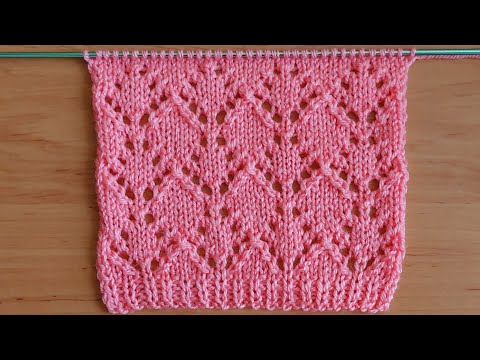 Видео: "Ажурные ромбы " Красивый узор спицами для туники, маечки.