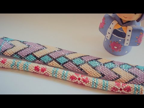 Видео: Жгут из бисера. Часть 2. Как работать со схемой.