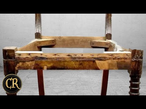 Видео: ИСПЫТАНИЕ. Реставрация старого стула в стиле бидермейер.