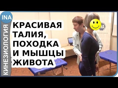 Видео: Красивая талия, походка и мышцы живота. Проф. Васильева. Кинезиология