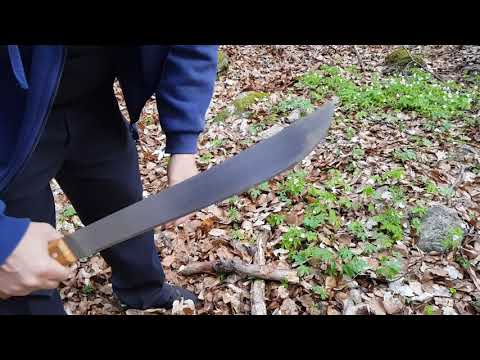 Видео: 18" tramontina machete hard wood-на сух бук