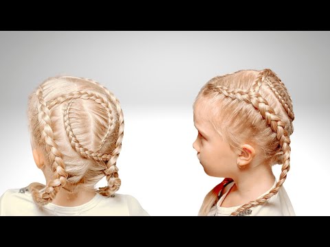 Видео: Прическа с косичками | Прически для девочек