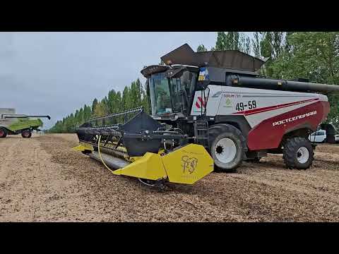 Видео: Обзор и работа в поле Жатка универсальная зернобобовая SANFLORO ЖУЗБ Flex Harvest. Уборка сои