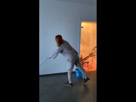 Видео: Как быстро, без шума и пыли собрать шерсть животных , помыть идеально темный кафельный пол