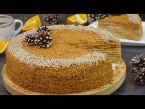 Видео: Настоящий торт «Медовик» по столетнему рецепту, тающий во рту: коржи не рвутся при раскатывании.