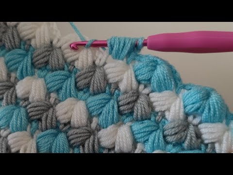 Видео: Простая схема вязания детского одеяла крючком для начинающих ~ 3D схема вязания одеяла крючком