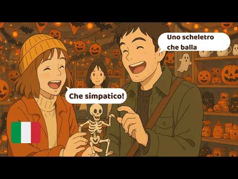 Видео: Изучайте итальянский с весёлыми диалогами на Хэллоуин | Тренируйте говорение и аудирование (A2/B1)