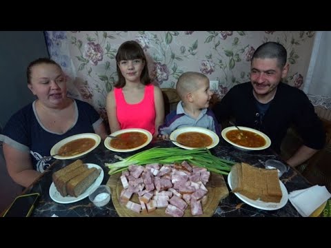 Видео: мукбанг борщ