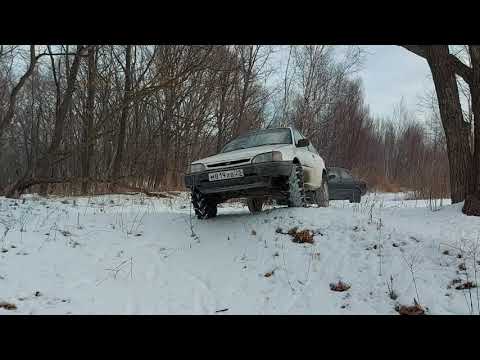 Видео: Оффроуд где??? Обкатка Nissan Sunny 4wd и квадро резины на Tayota Starlet FF привод с самоблоком