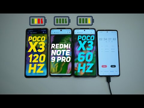 Видео: КТО ДОЛЬШЕ!? POCO X3 120 Hz против POCO X3 60Hz и REDMI NOTE 9 PRO. Тест аккумуляторов