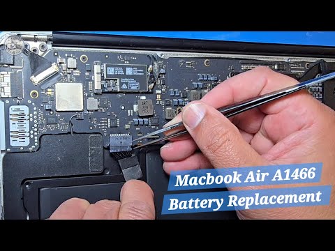 Видео: Замена аккумулятора Macbook Air A1466