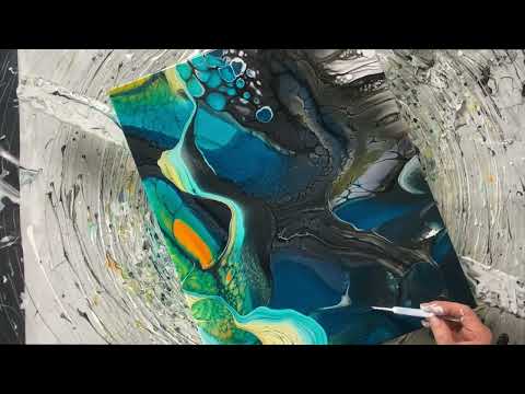 Видео: Сколько краски использовать (Часть 1) и как избежать грязи при сочетании цветов fluidart